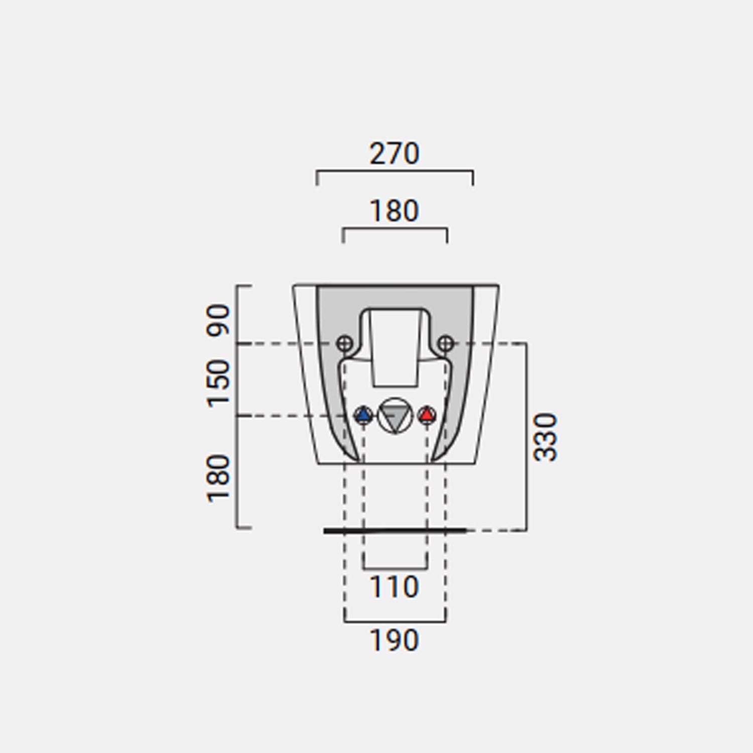  Coppia di WC e bidet sospeso Domus Falerii collezione Fogliolina bianco lucido