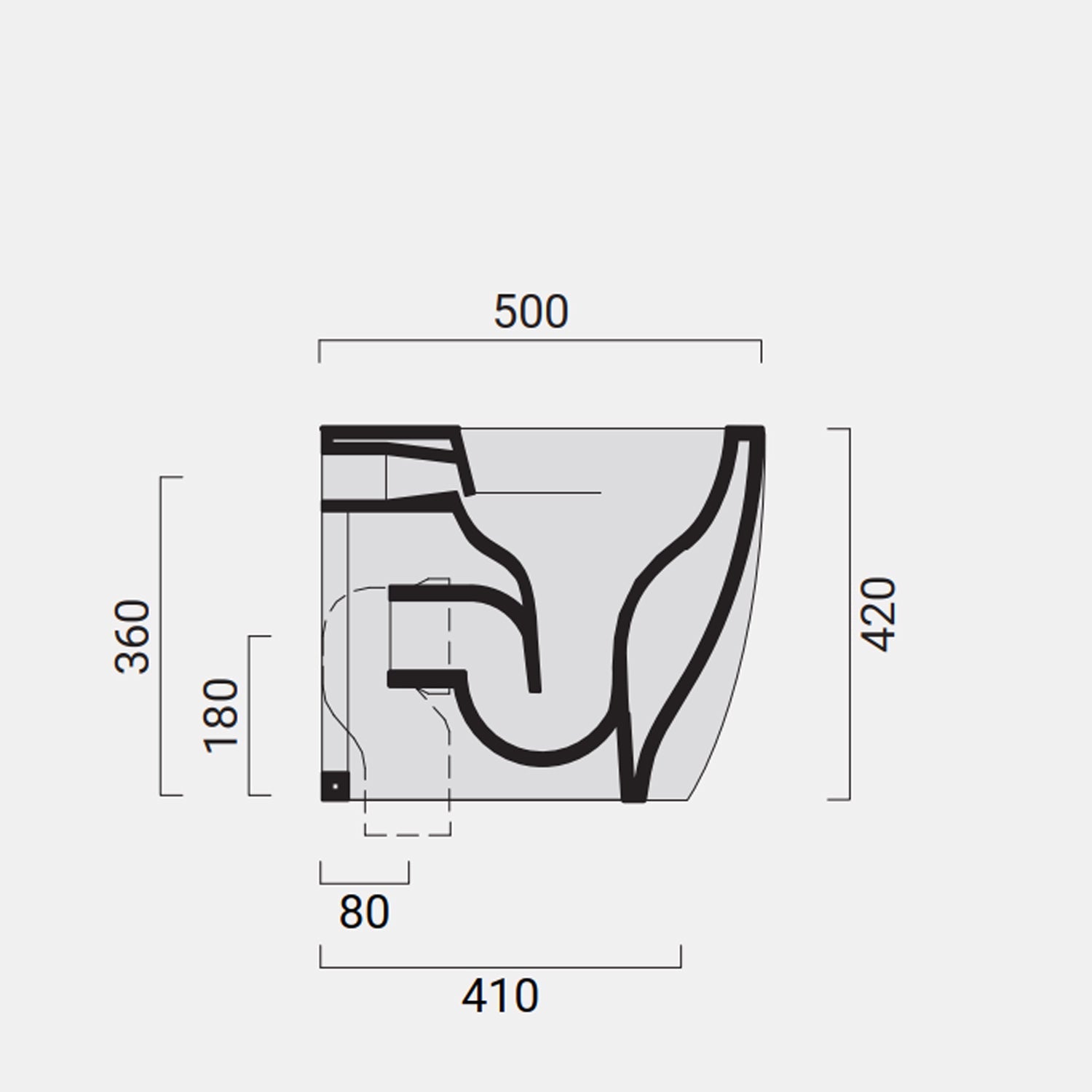  Sanitari filomuro Domus Falerii Fogliolina bianco lucido  50x34