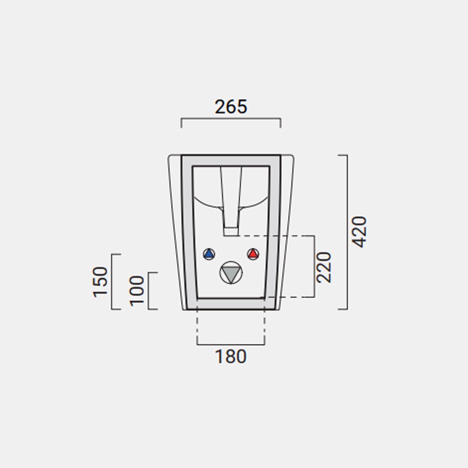 Coppia di WC e bidet filomuro Domus Falerii collezione Fogliolina bianco lucido 10