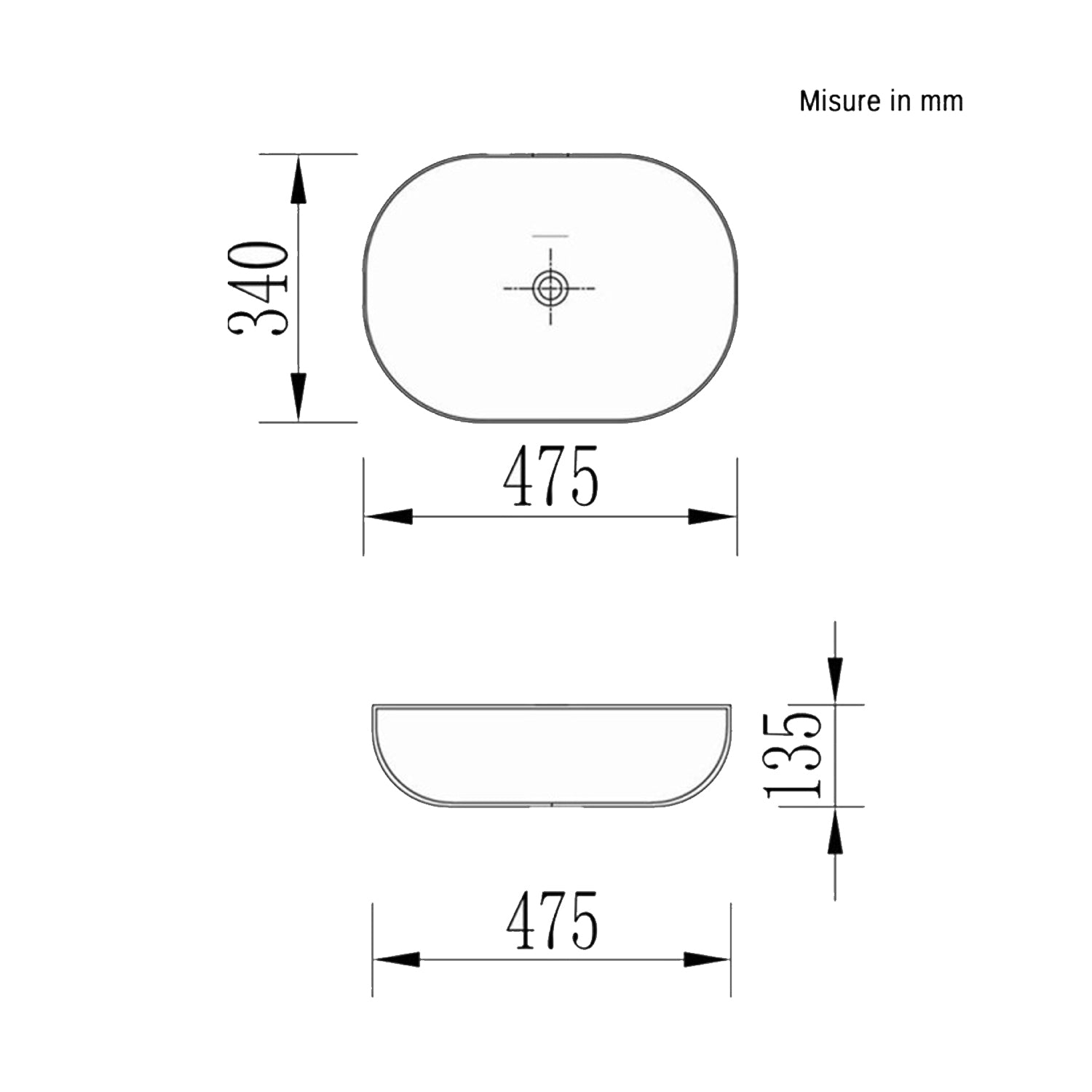 Composizione bagno sospesa Cubi&Co serie Mount 110 cm con lavabo in ceramica e specchio tondo - Noce canaletto 2