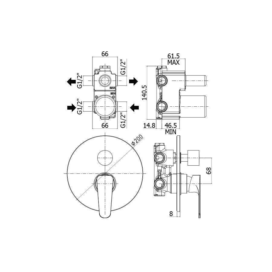  Miiscelatore incasso doccia 2 uscite Paffoni Green art. GR018CR by CeramicStore | Lo specialista del tuo bagno