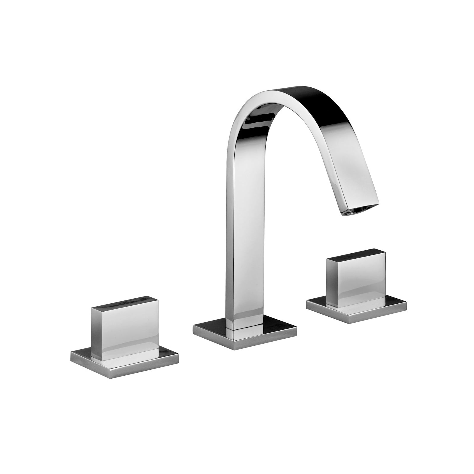 Batteria ad incasso per lavabo Paffoni Level con 3 piastre in metallo e aeratore a scomparsa by CeramicStore | Lo specialista del tuo bagno