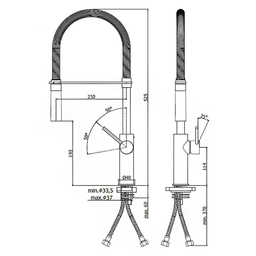  Miscelatore lavello cucina in ottone Paffoni Light Exclusive Edition con canna orientabile e doccia estraibile finitura cromo by CeramicStore | Lo specialista del tuo bagno