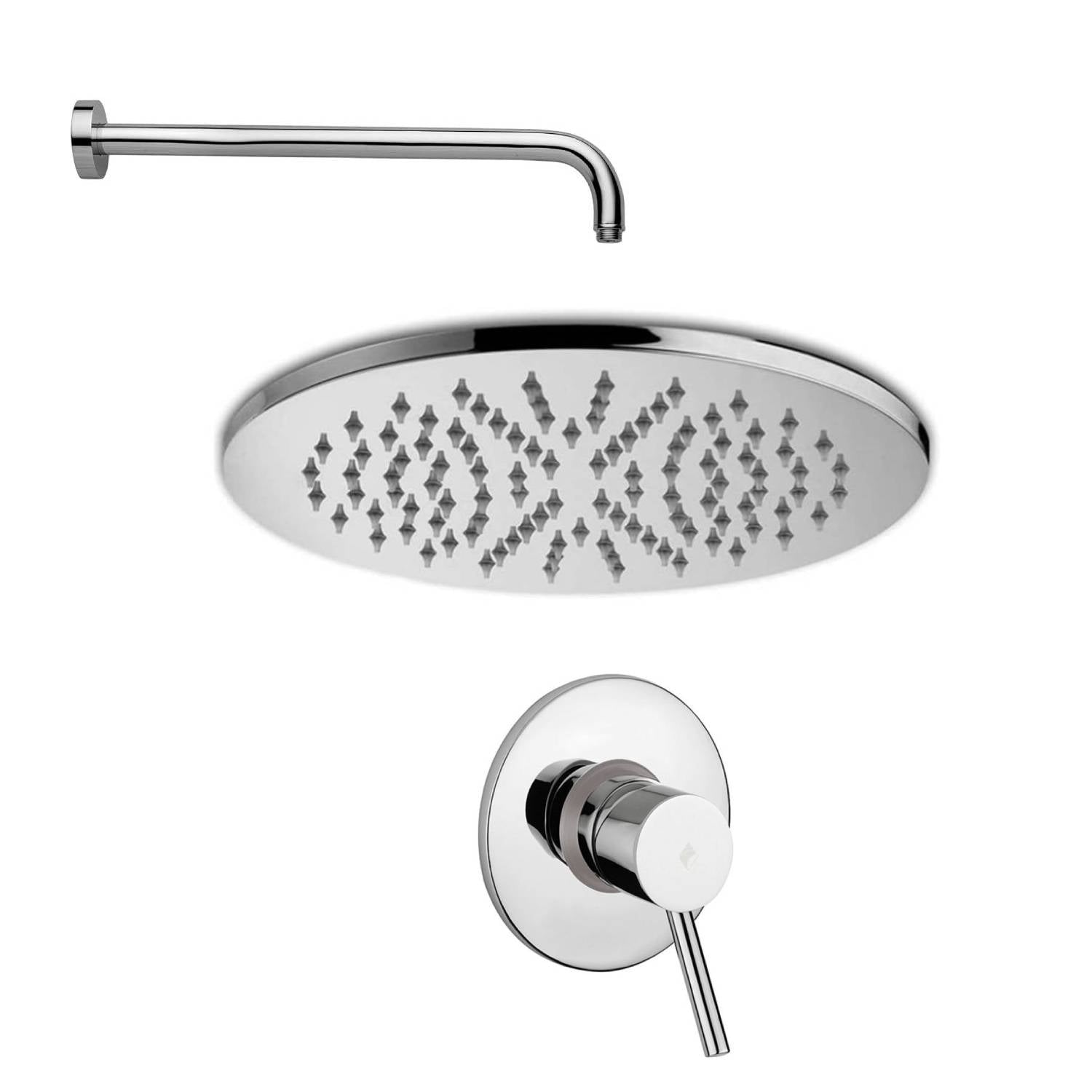 Set soffione doccia tondo con braccio tondo e miscelatore incasso doccia Cromo Paffoni by CeramicStore | Lo specialista del tuo bagno