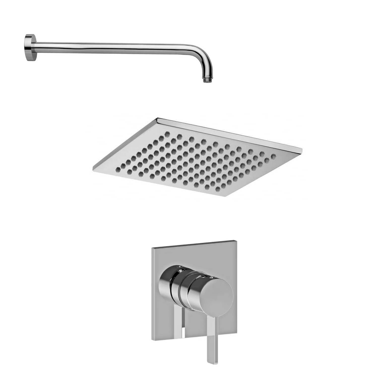 Set soffione doccia anticalcare con braccio doccia tondo e miscelatore incasso doccia Rock Cromo Paffoni by CeramicStore | Lo specialista del tuo bagno