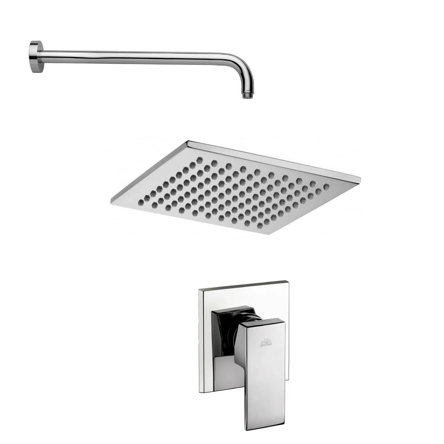 Set soffione doccia anticalcare con braccio tondo e miscelatore incasso doccia Elle cromo Paffoni by CeramicStore | Lo specialista del tuo bagno