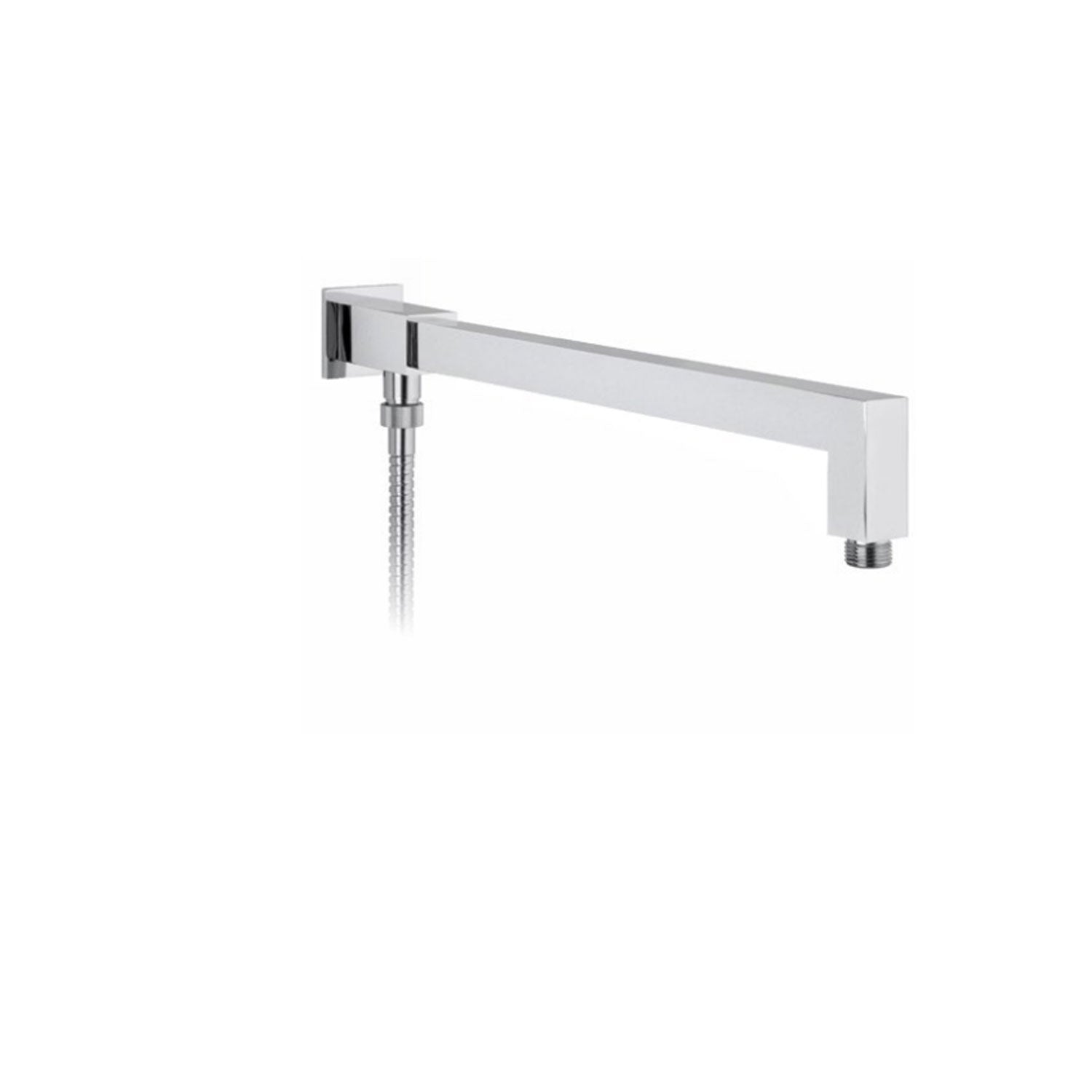 Braccio quadrato per doccia con deviatore in ottone cromato Keller Taps by CeramicStore | Lo specialista del tuo bagno