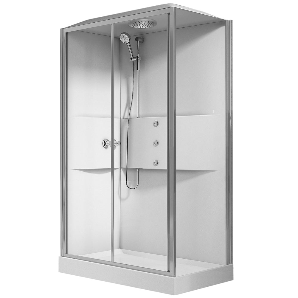 Cabina doccia multifunzione Novellini con idromassaggio cm 80x120 porta scorrevole by CeramicStore | Lo specialista del tuo bagno