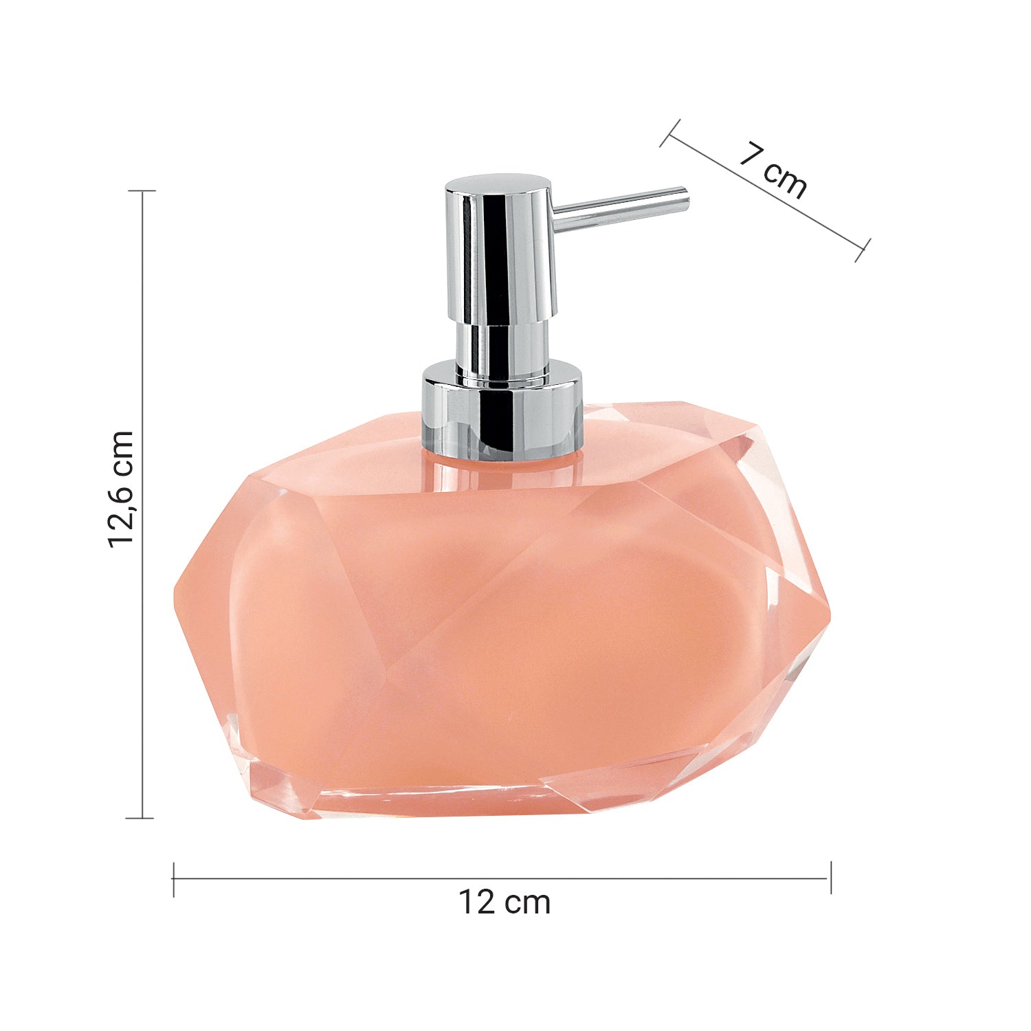  Dosasapone con erogatore in plastica cromata Gedy serie Chanelle - Pesca