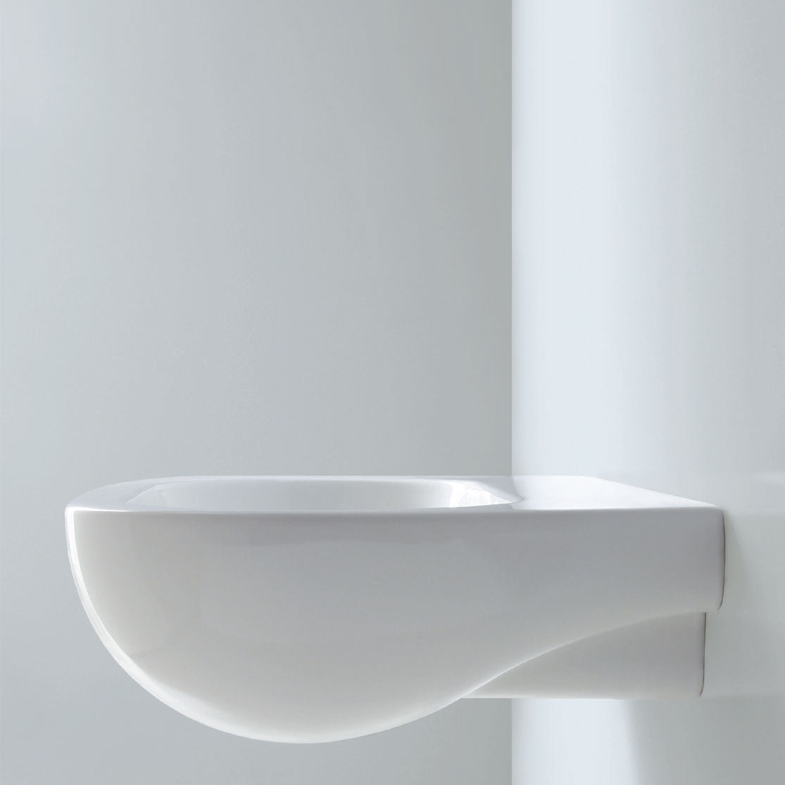 Lavabo Sospeso modello Nuvola 47 Ceramica Azzurra Senza foro rubinetto NUV2460B1 4