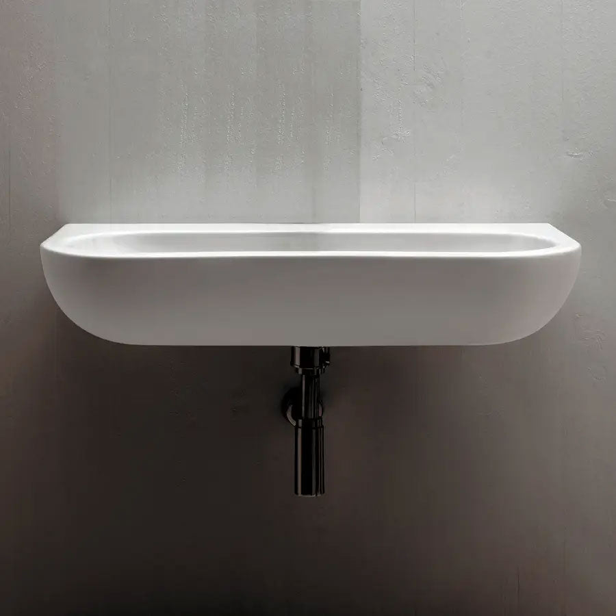 Lavabo Sospeso modello Nuvola 47 Ceramica Azzurra Senza foro rubinetto NUV2460B1