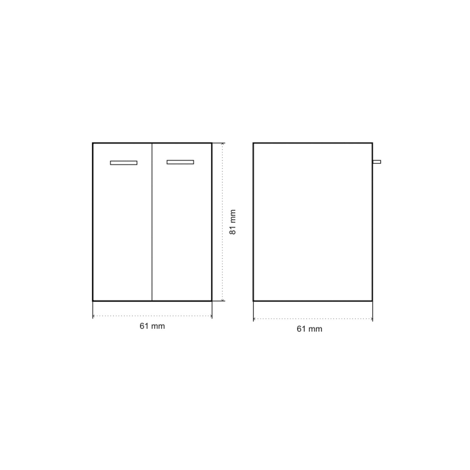 Mobile Sottolavatoio Revine bianco con asse - 61x61x81 cm 3
