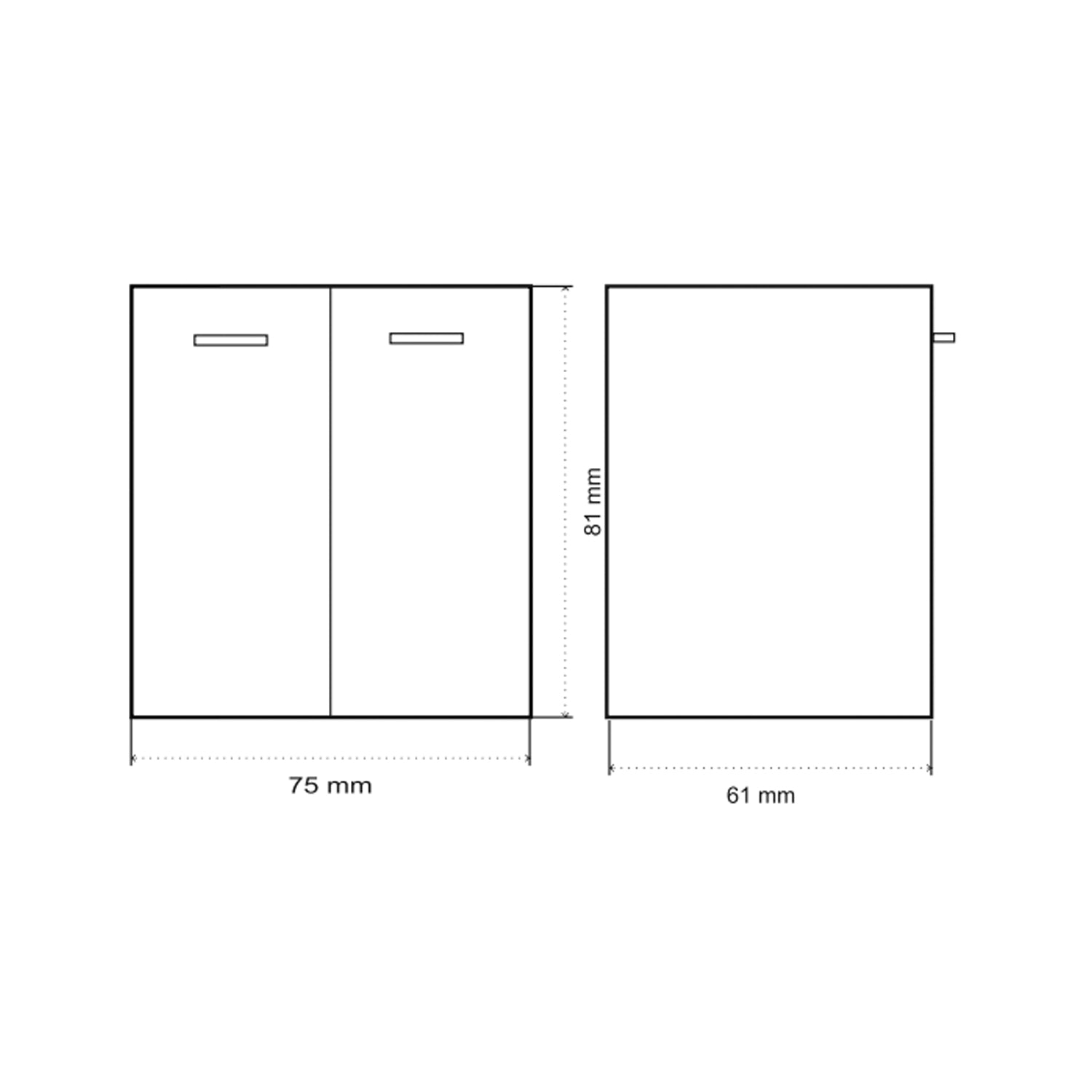 Mobile Sottolavatoio Revine bianco con asse - 75x61x81 cm 3