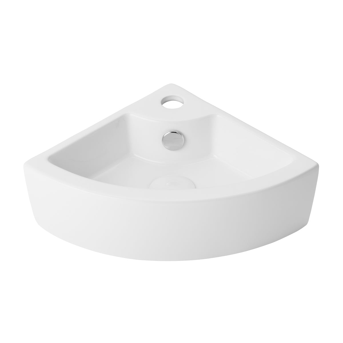 Lavabo ad angolo BathCore in ceramica - 43,5x31 cm