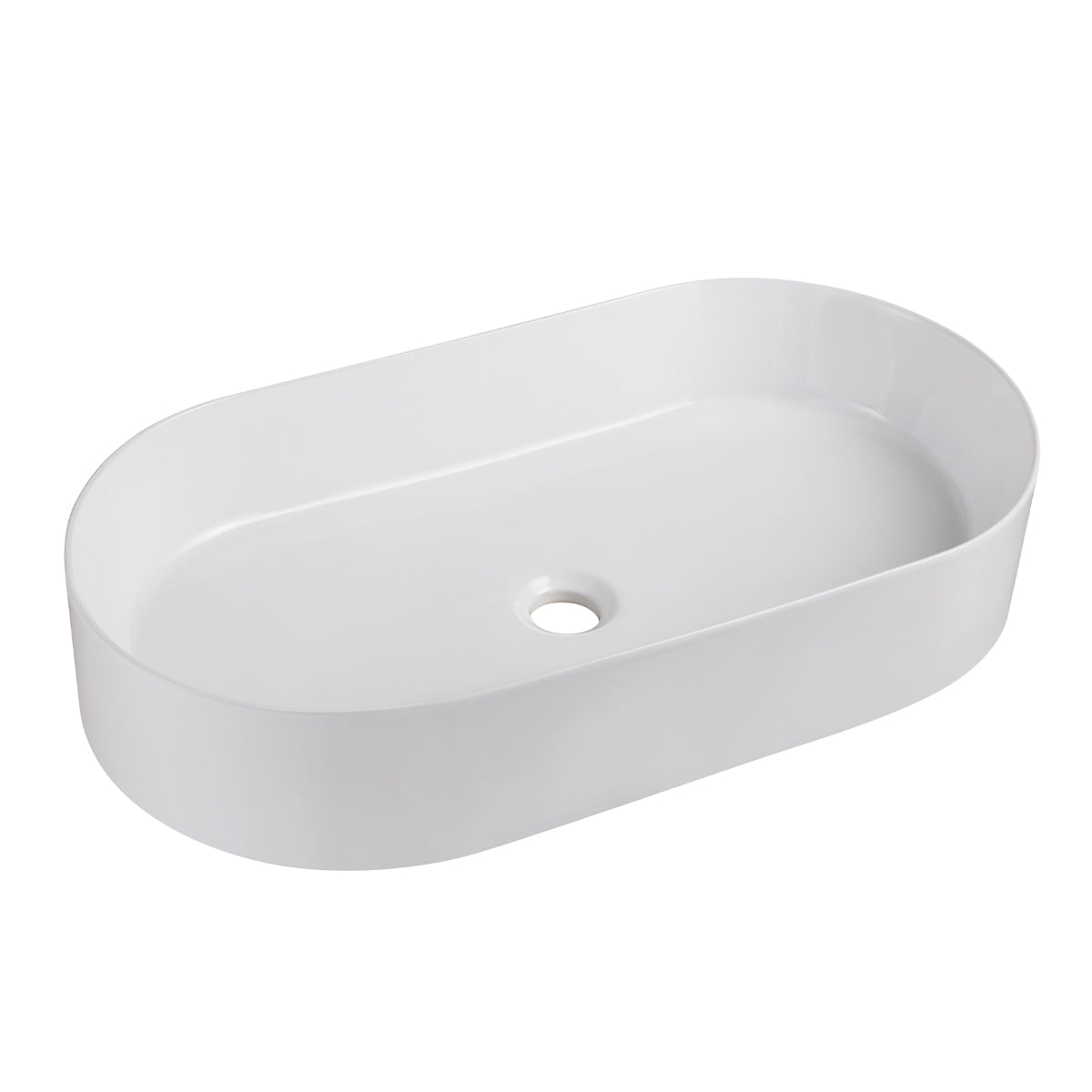 Lavabo da appoggio ovale BathCore senza troppo pieno - 65,5x32,5 cm