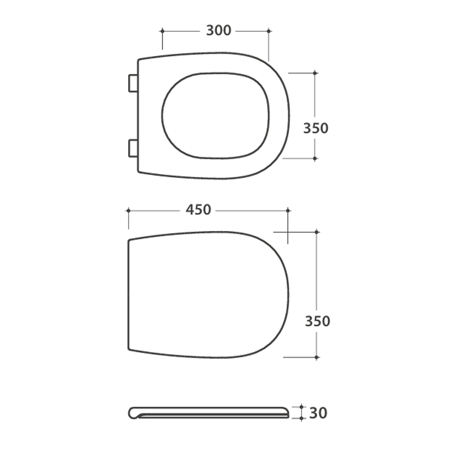  Copriwater Globo serie Daily con chiusura rallentata - Bianco Lucido