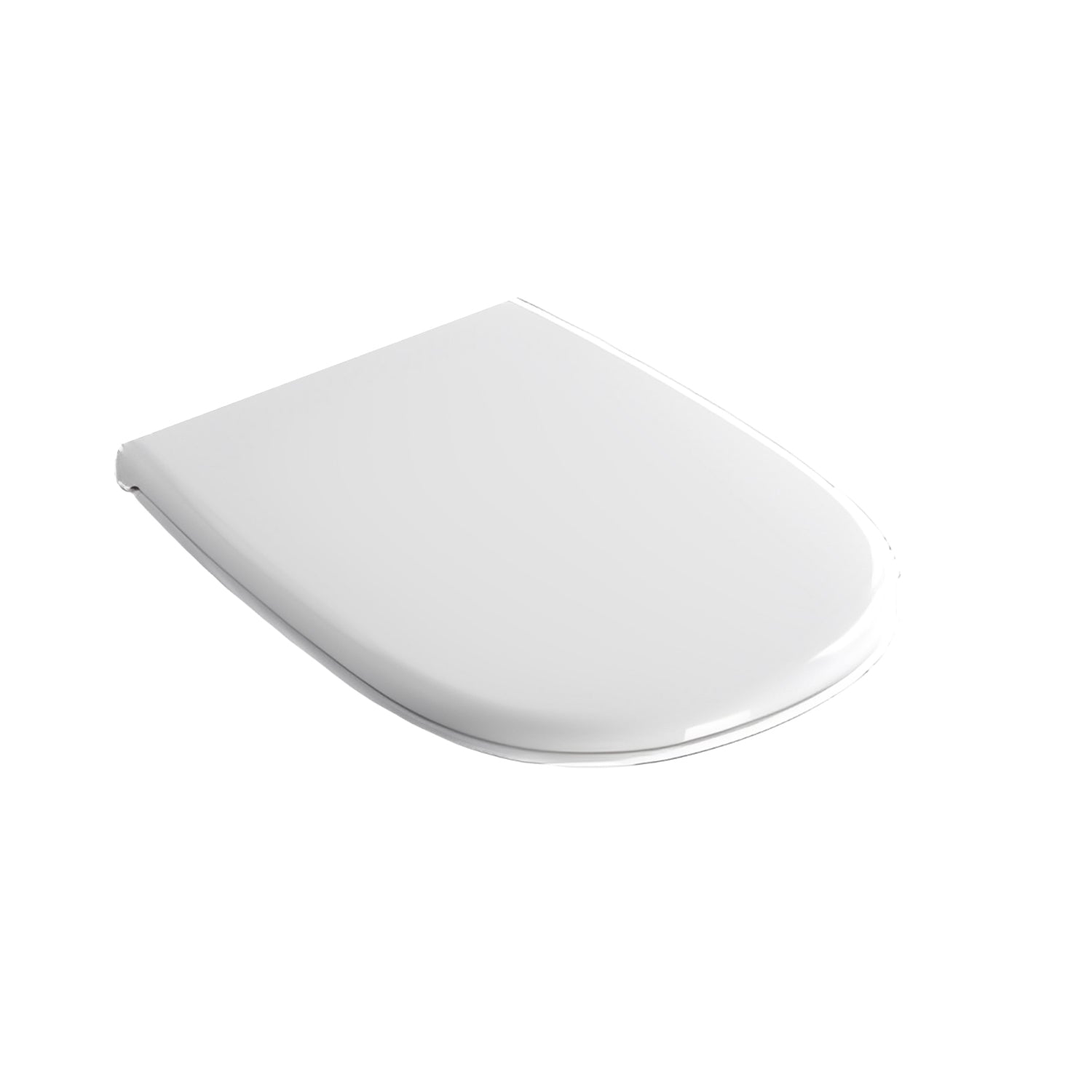  Sanitari filo parete senza brida Globo serie Daily 53x35xH43 cm con copriwater incluso - Bianco Lucido