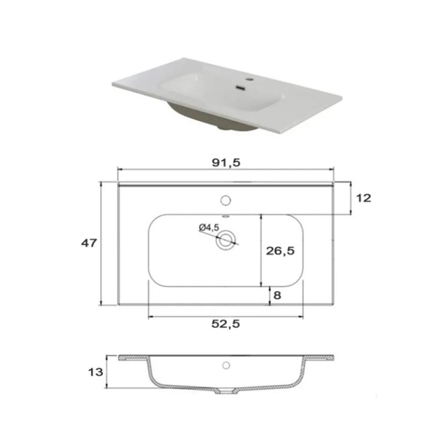 Mobile bagno sospeso Cubi&Co Shade con lavabo cassettone e specchio - Tortora 3