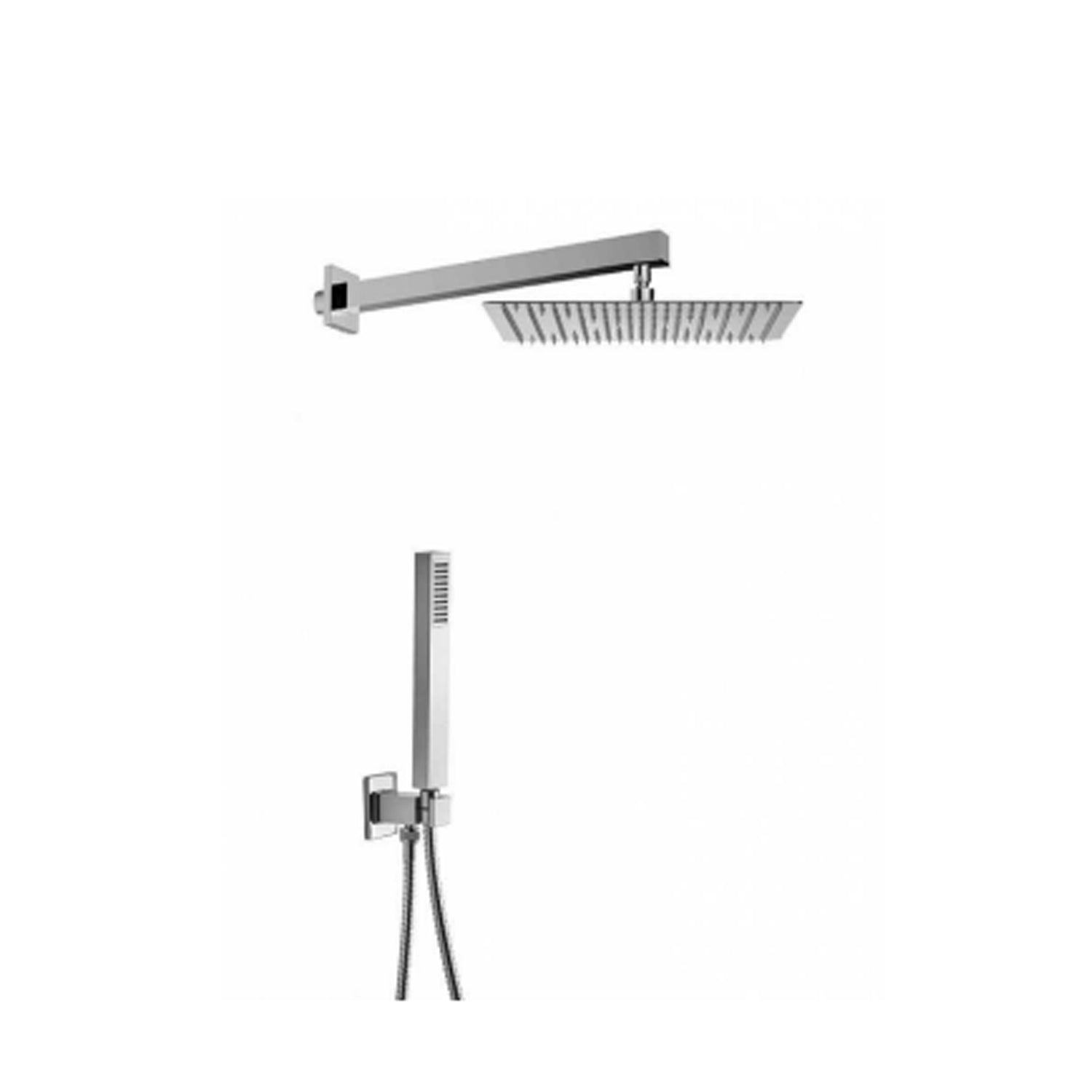 Set doccia con soffione quadrato 30x30 cm e doccino cromato Collezione Premium Shower by CeramicStore | Lo specialista del tuo bagno