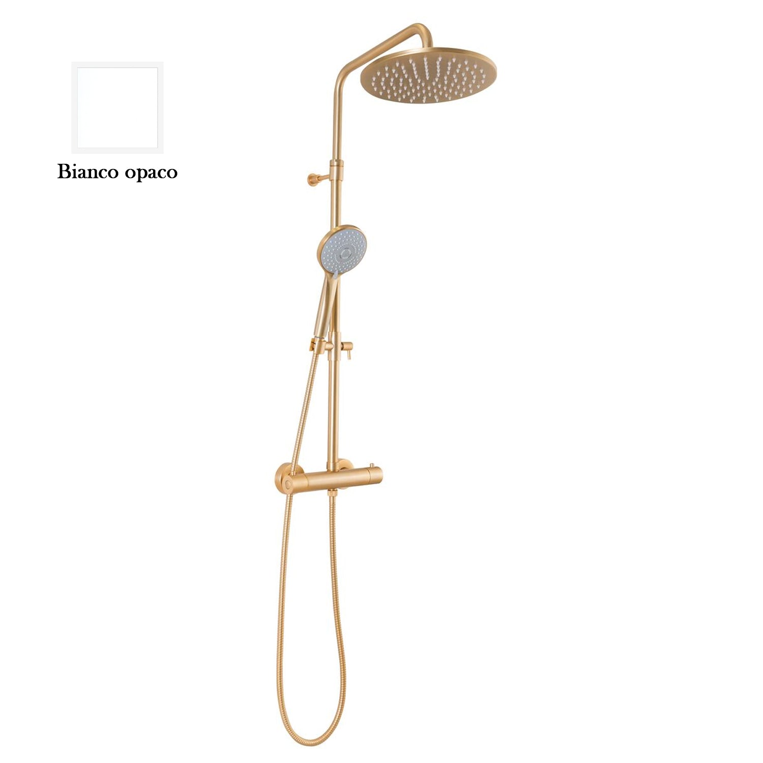 Colonna doccia bianco orientabile con soffione