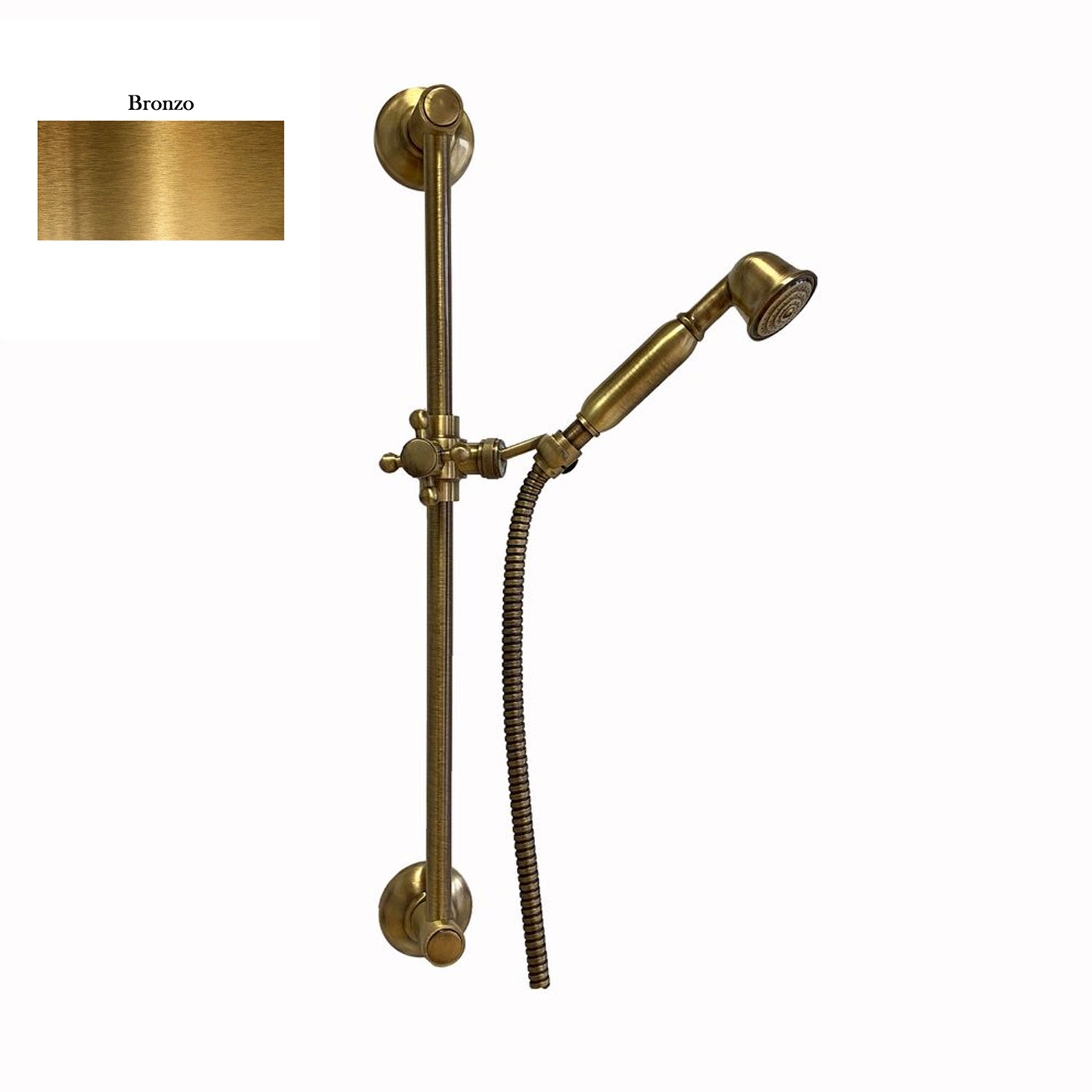 Saliscendi antico bronzo 18mm con doccia Violetta con manopola ottone by CeramicStore | Lo specialista del tuo bagno