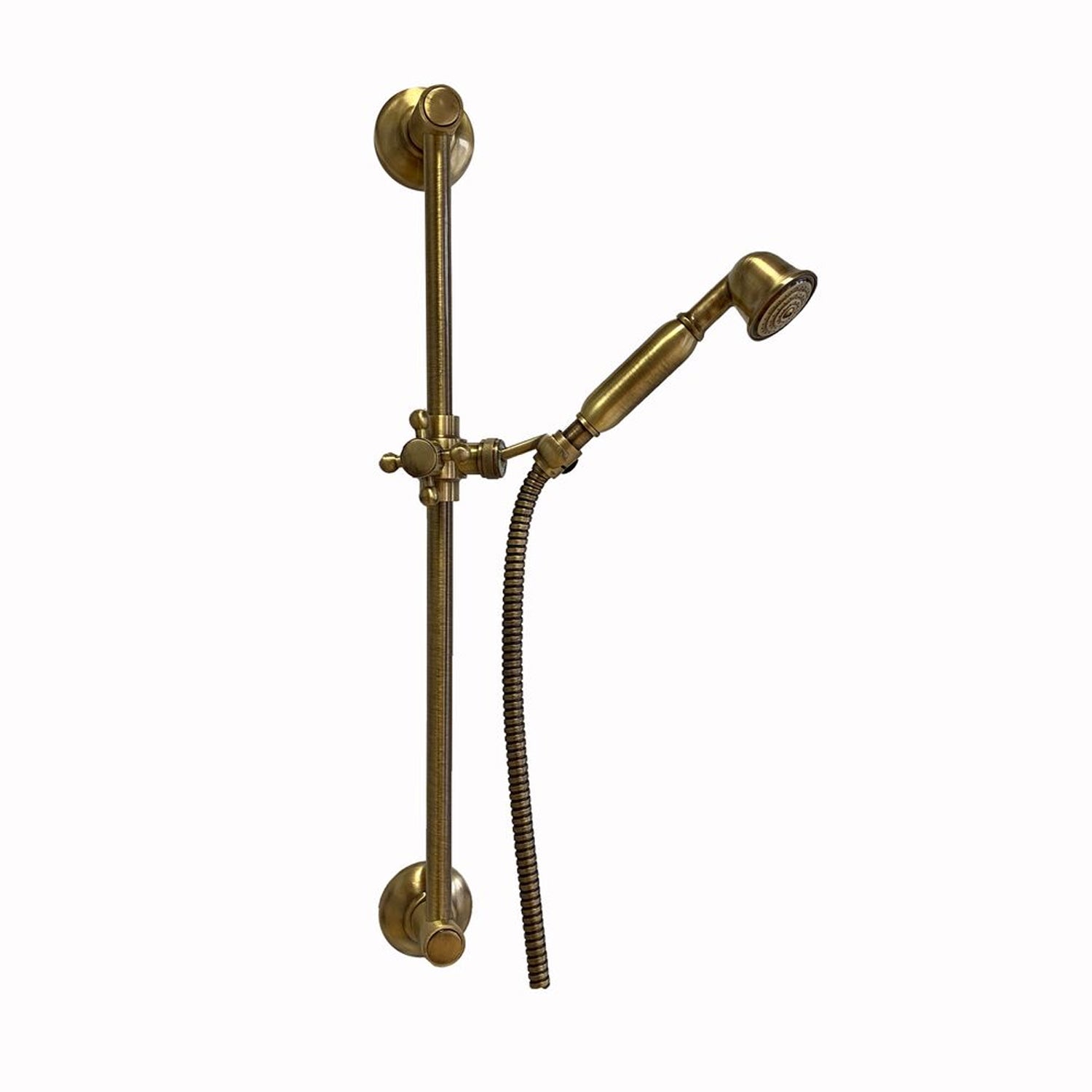 Saliscendi antico oro 18mm con doccia Violetta con manopola bianca moplen by CeramicStore | Lo specialista del tuo bagno