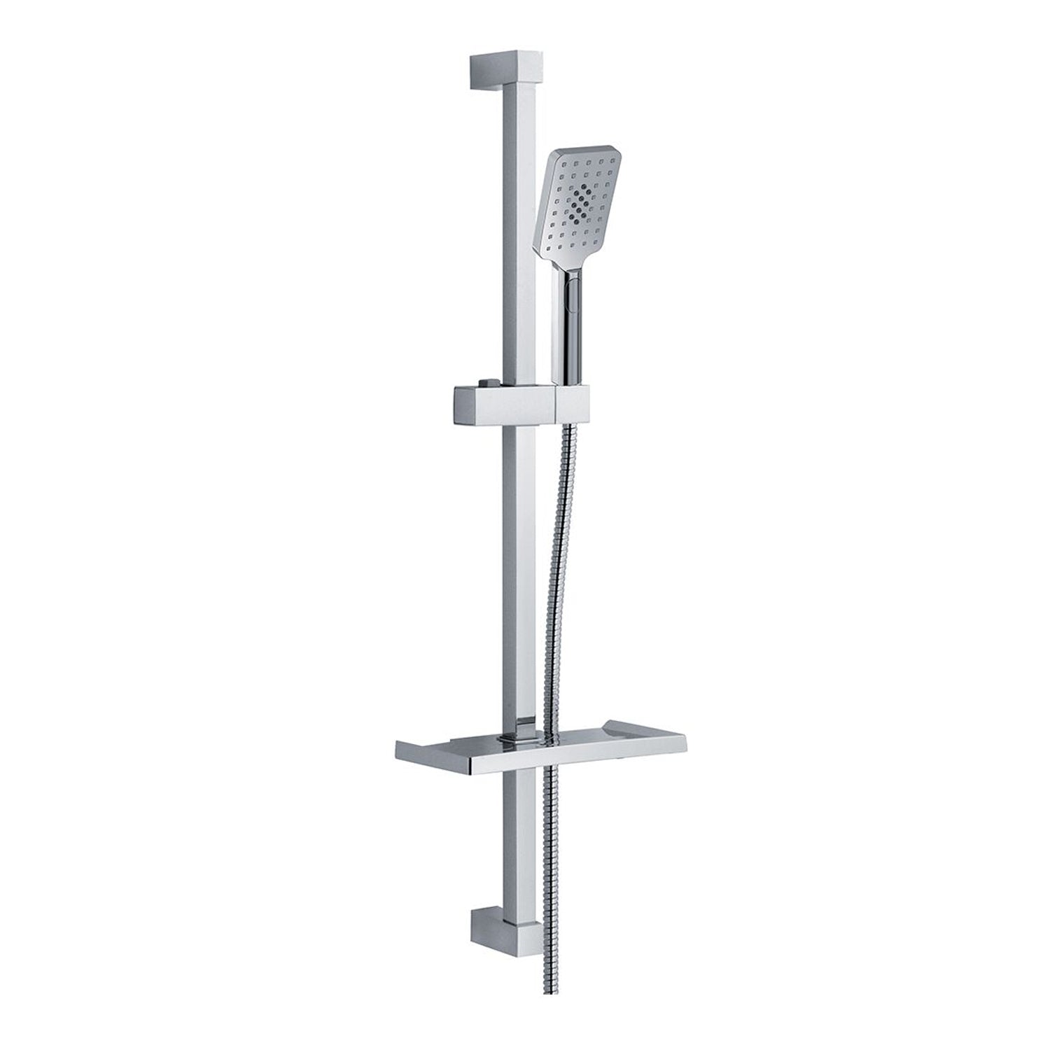 Saliscendi Design in acciaio 22x22mm con portasapone e doccia Turchese by CeramicStore | Lo specialista del tuo bagno