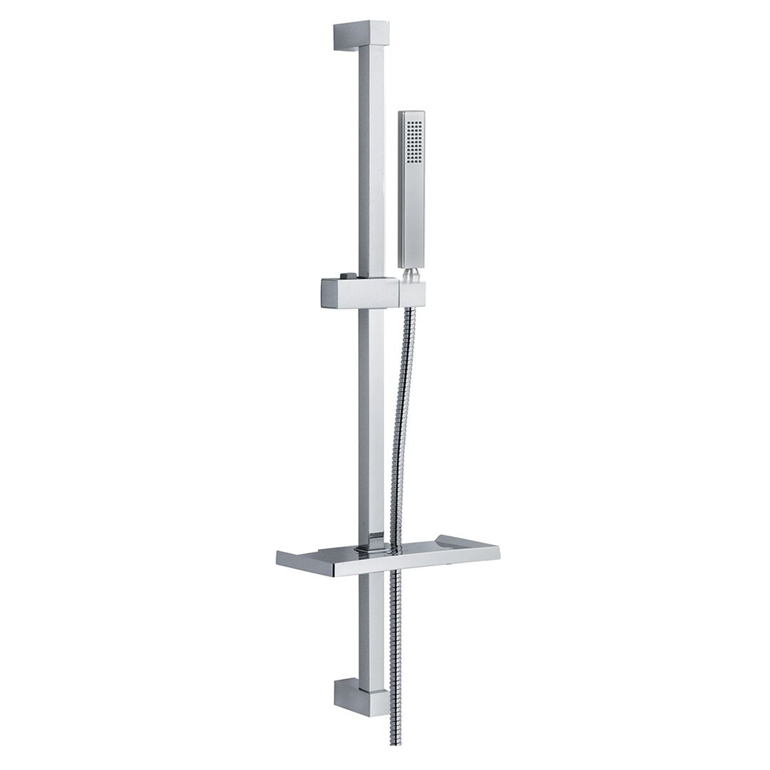 Saliscendi Design in acciaio 22x22mm con portasapone e doccia Trendy by CeramicStore | Lo specialista del tuo bagno