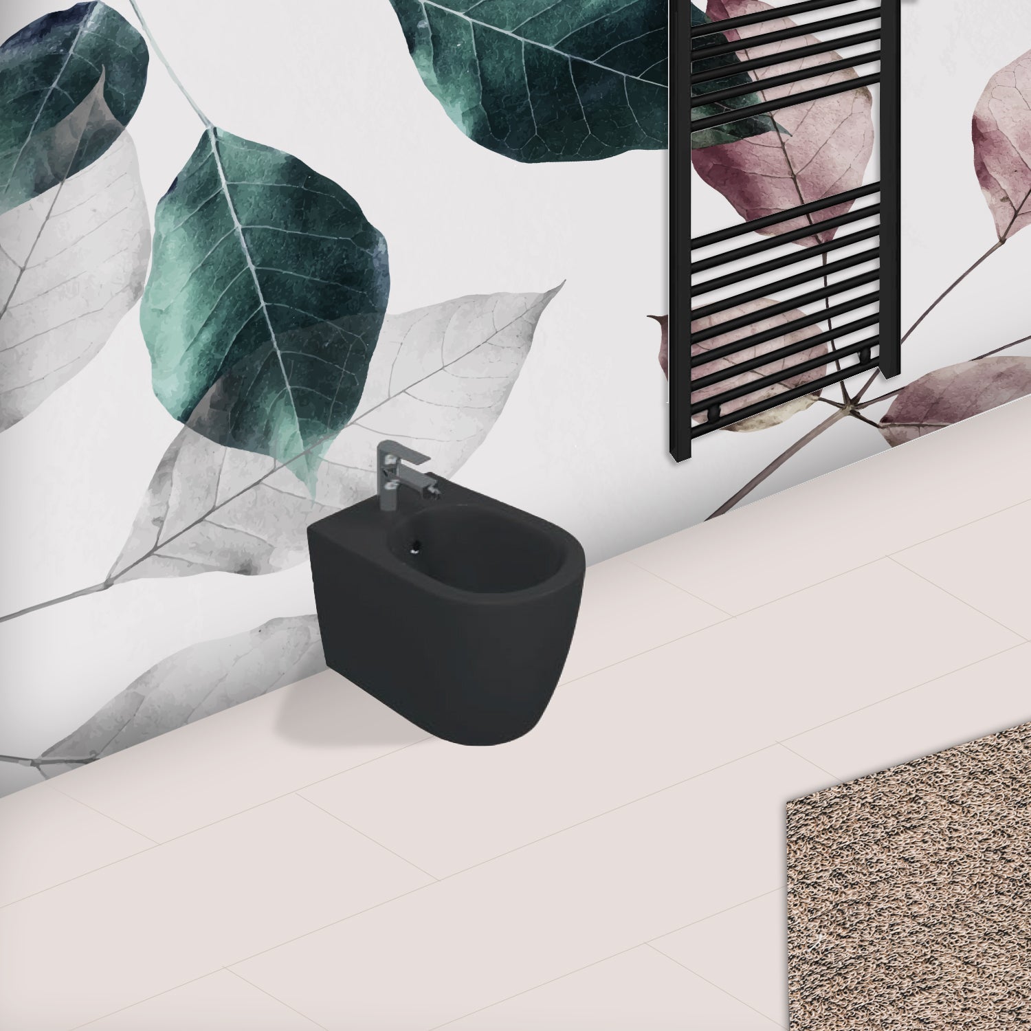  Sanitari Filomuro Rimless con copriwater Soft Close BathCore serie Infinity 53x36