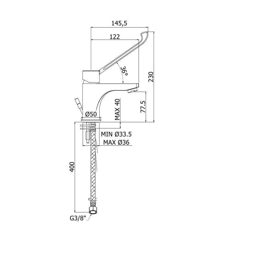  Miscelatore Lavabo con leva clinica Paffoni Red senza scarico by CeramicStore | Lo specialista del tuo bagno