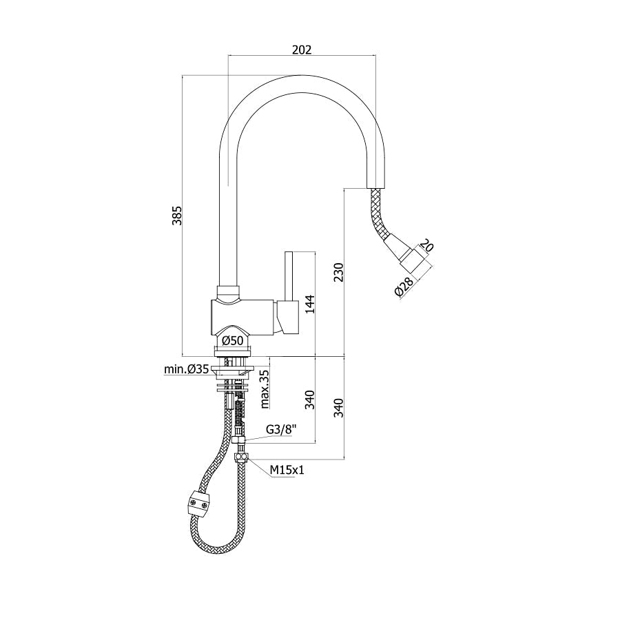  Miscelatore lavello cucina con doccetta estraibile modello SK185CR by Paffoni by CeramicStore | Lo specialista del tuo bagno