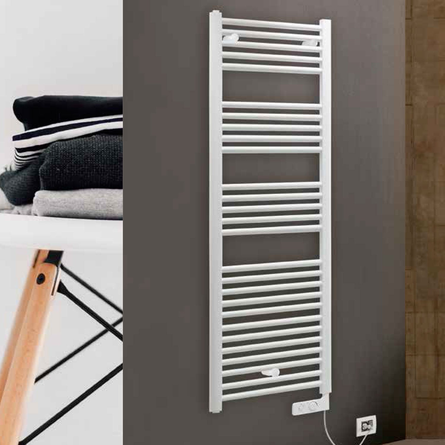 Termoarredo elettrico Lazzarini Cortina-Analogic bianco 1703x550 cm 1000 watt by CeramicStore | Lo specialista del tuo bagno