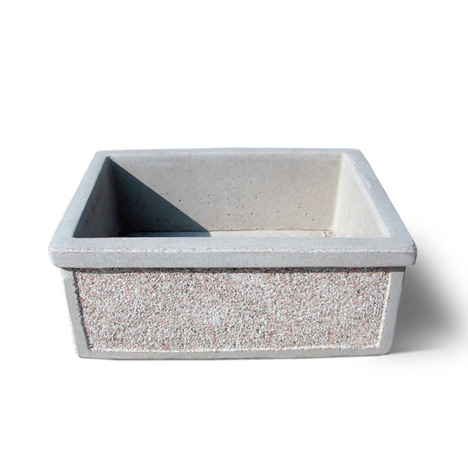 Lavello da esterno in cemento con finitura in martellinato cm 43x35x20h cm modello Idis by CeramicStore | Lo specialista del tuo bagno