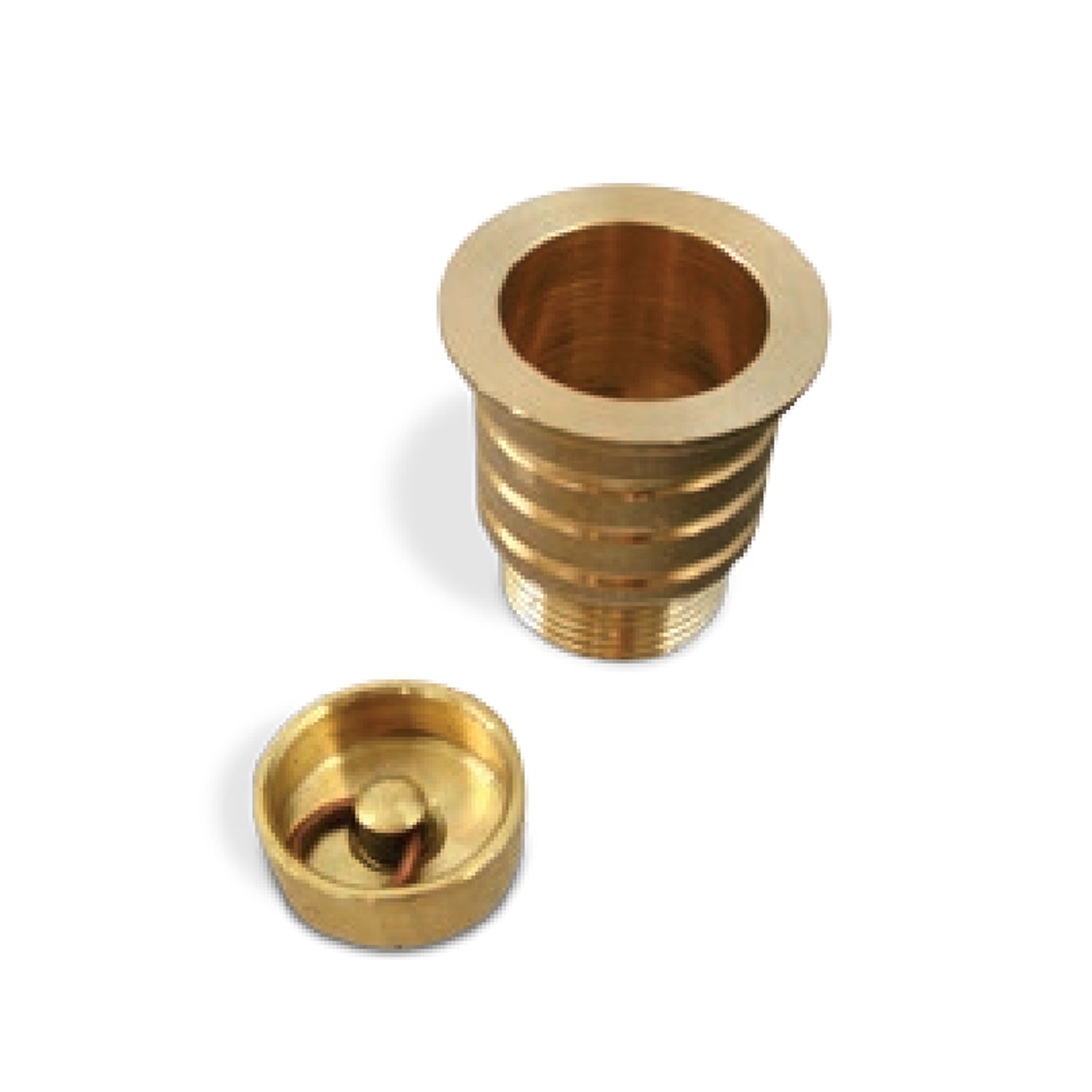 Piletta in ottone dorato con tappo in ottone 3/4" by CeramicStore | Lo specialista del tuo bagno