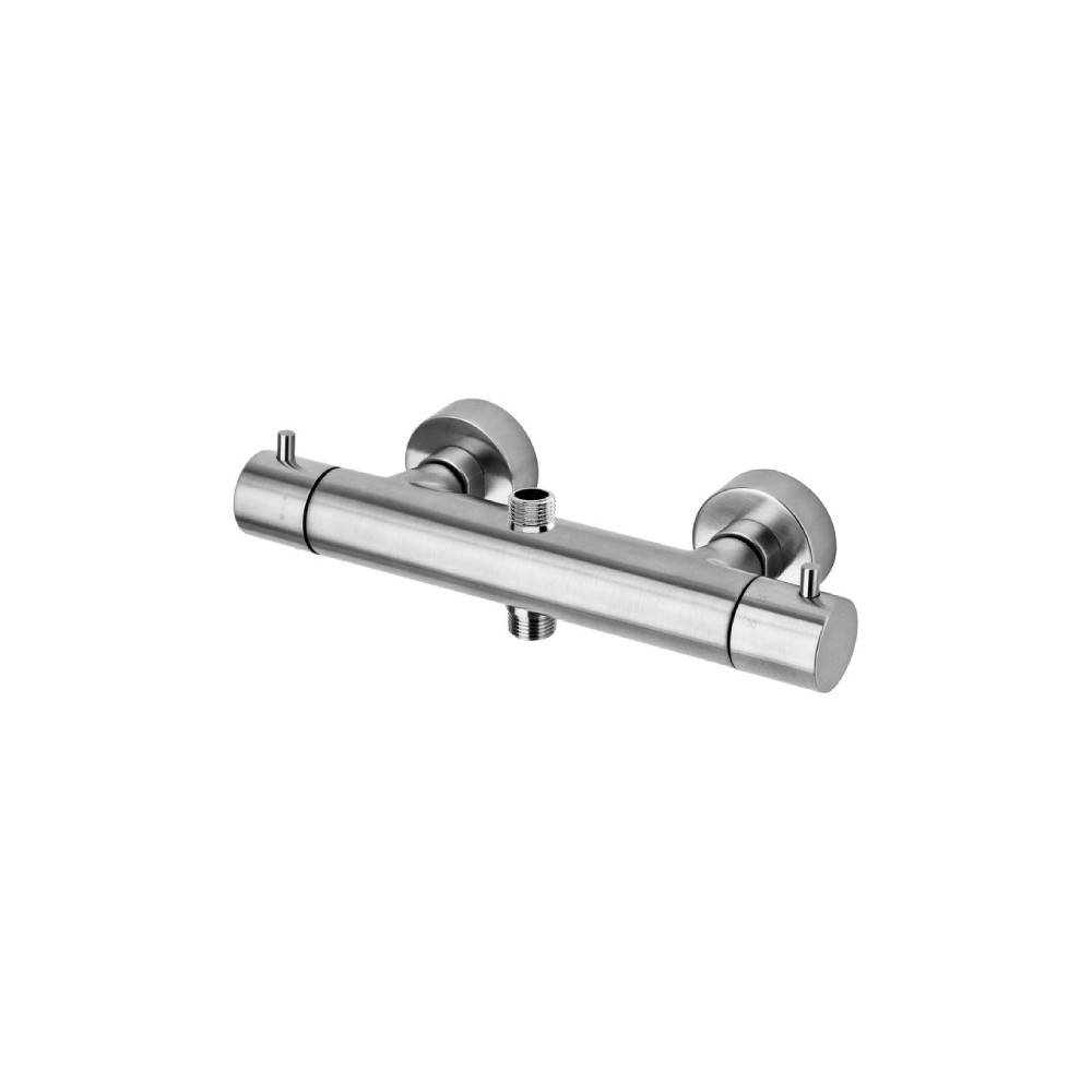 Miscelatore termostatico doccia con deviatore seri Light modello LIQ169ST steel looking Paffoni by CeramicStore | Lo specialista del tuo bagno