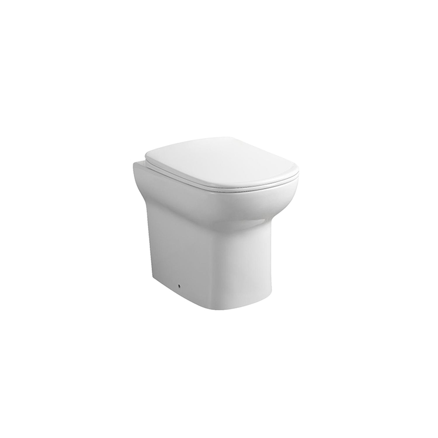  Sanitari filomuro modello Amber con sedile SoftClose 54.5x37 H. 44 cm - Bianco lucido