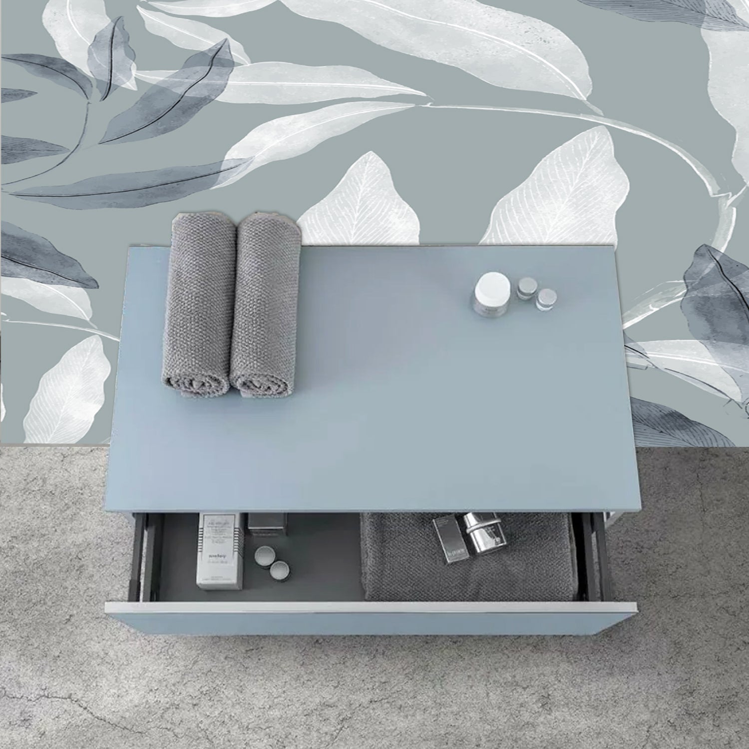  Cassettone Sospeso 60 cm in MDF bianco lucido con chiusura Soft-Close Linea Destiny by CeramicStore | Lo specialista del tuo bagno