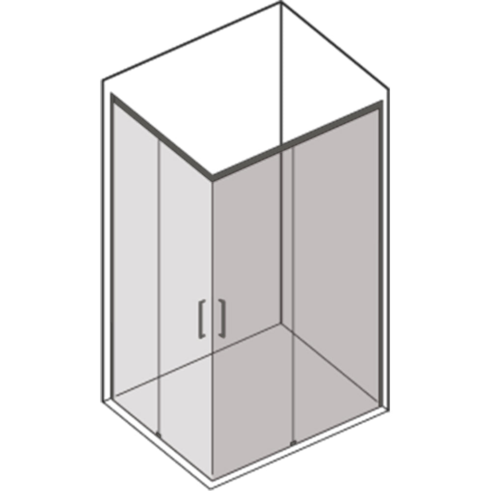  Box doccia Iconic cm 80x120 con apertura scorrevole angolare Vetro anticalcare Smart Clean by CeramicStore | Lo specialista del tuo bagno
