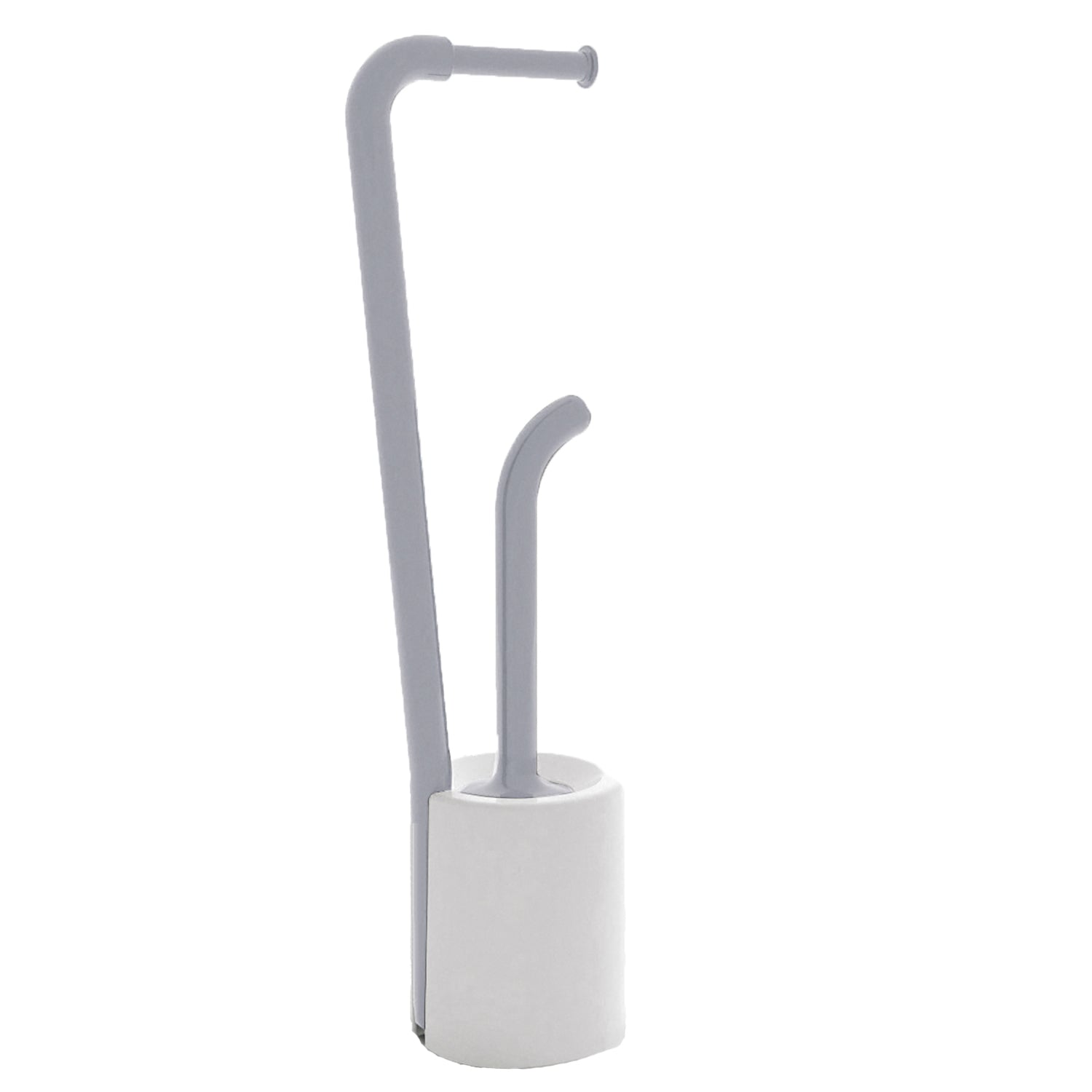 Piantana portarotolo e scopino Wc di Gedy serie Wendy - Bianco/Grigio