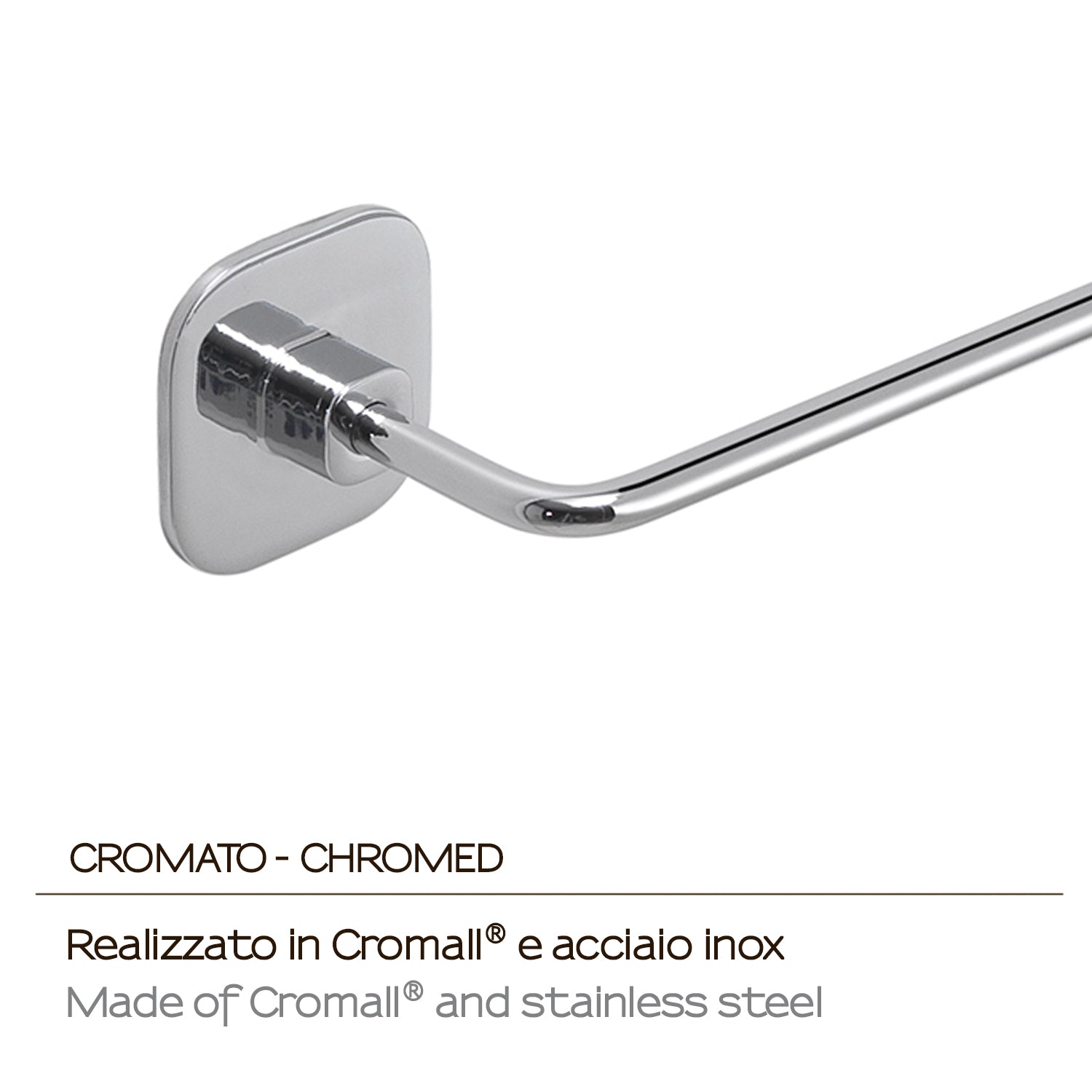  Porta asciugamani 60 cm in acciaio inox e cromall Teide di Gedy - Cromato by CeramicStore | Lo specialista del tuo bagno