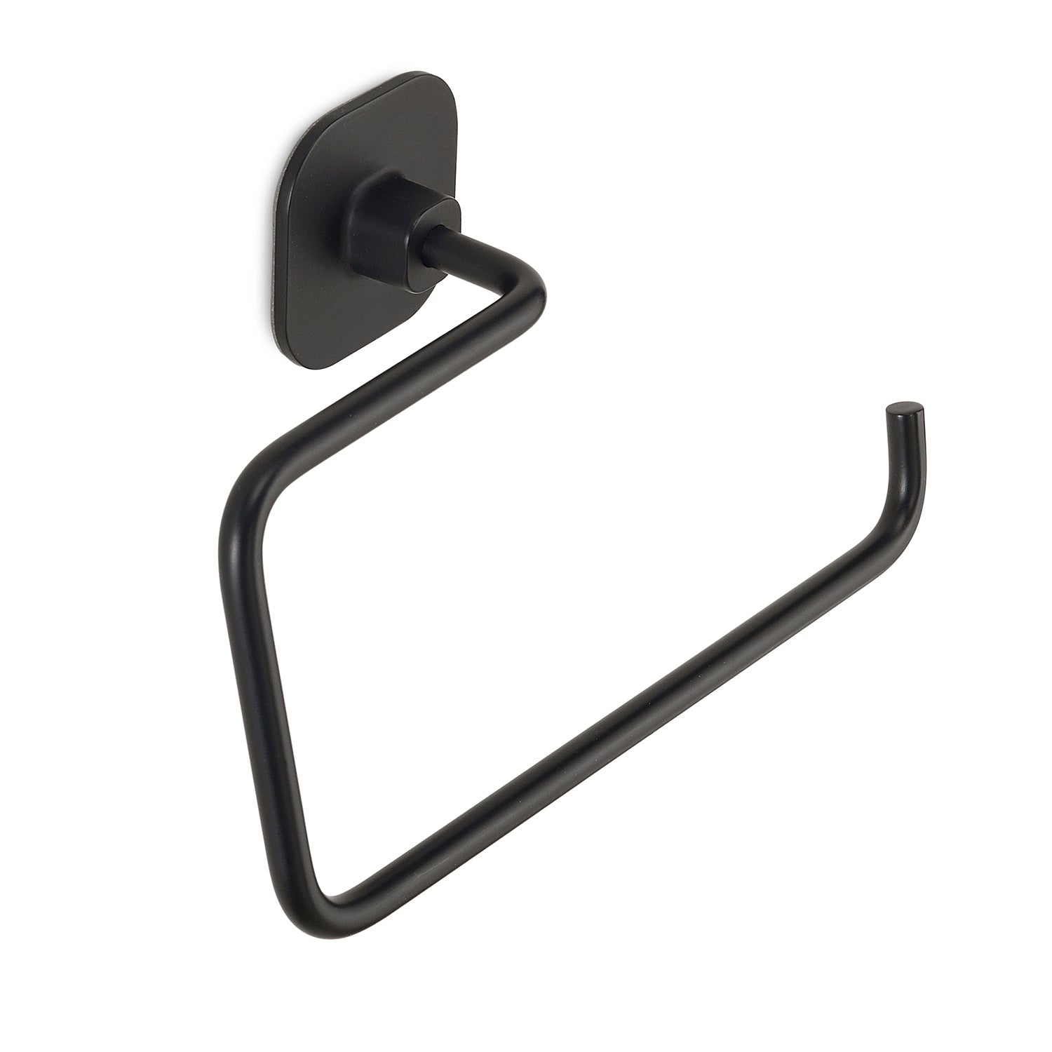 Porta asciugamani ad anello in acciaio inox e cromall Teide di Gedy - Nero Matt by CeramicStore | Lo specialista del tuo bagno