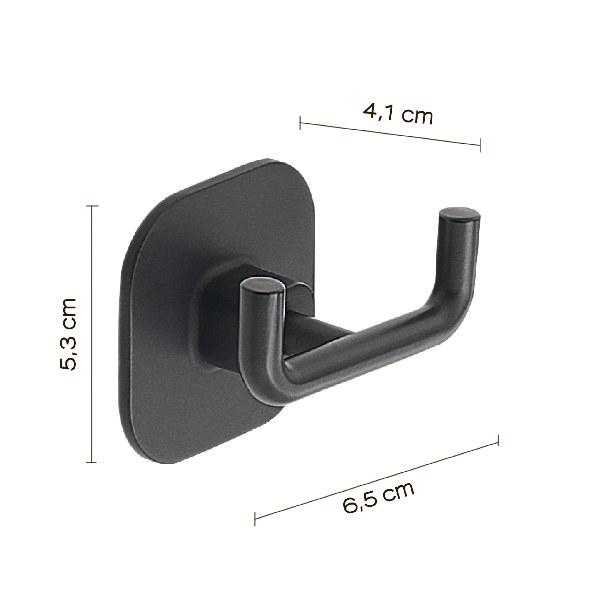  Appendiabiti doppio in acciaio inox e cromall Teide di Gedy - Nero Matt by CeramicStore | Lo specialista del tuo bagno