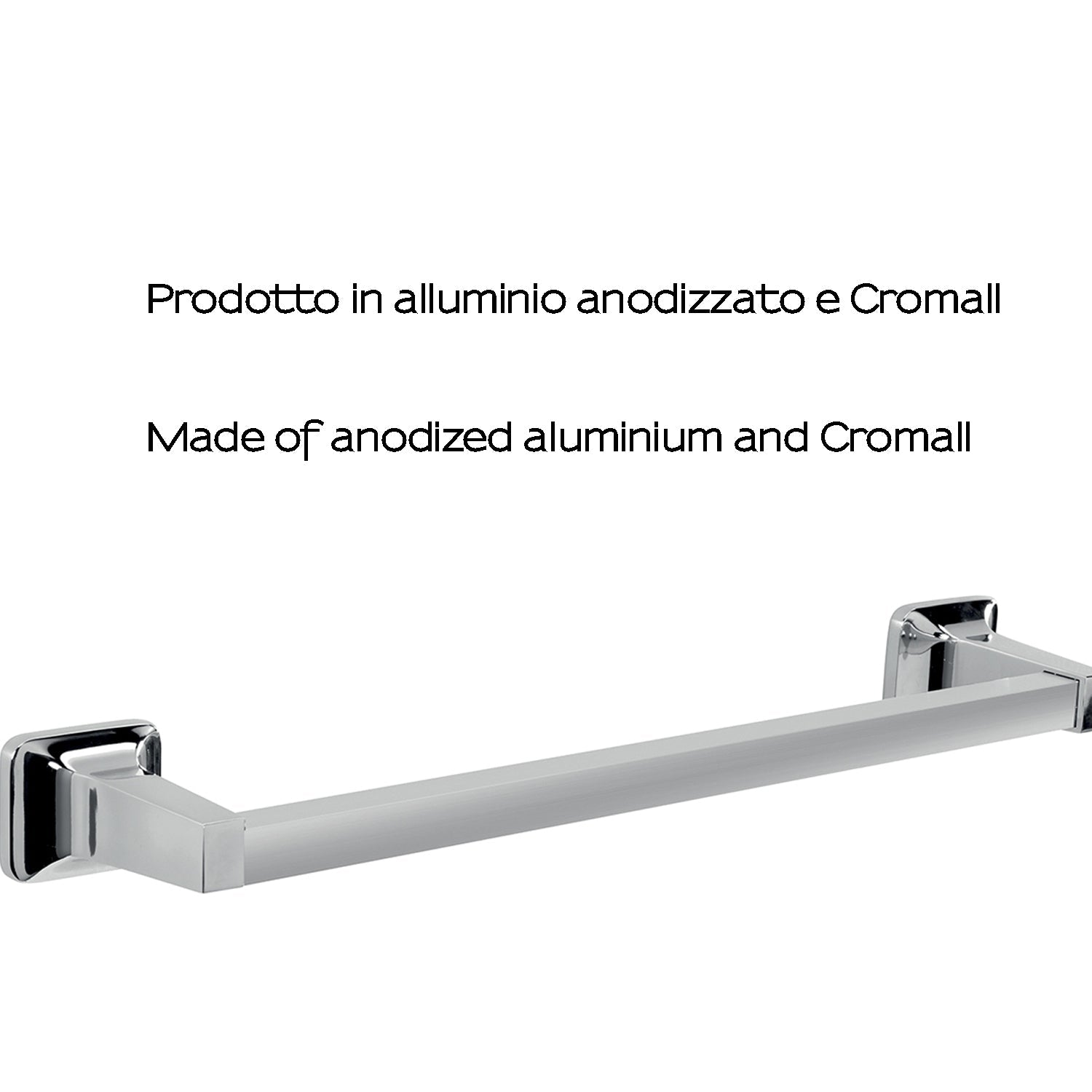  Porta asciugamani 45 cm in alluminio anodizzato di Gedy serie K2 - Cromato by CeramicStore | Lo specialista del tuo bagno