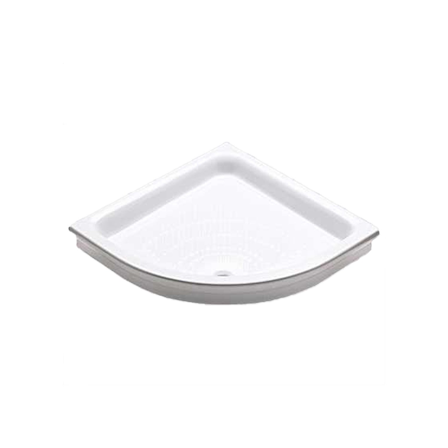 Piatto doccia angolare DocciaGo 75x75 con foro piletta ø 60 - Bianco