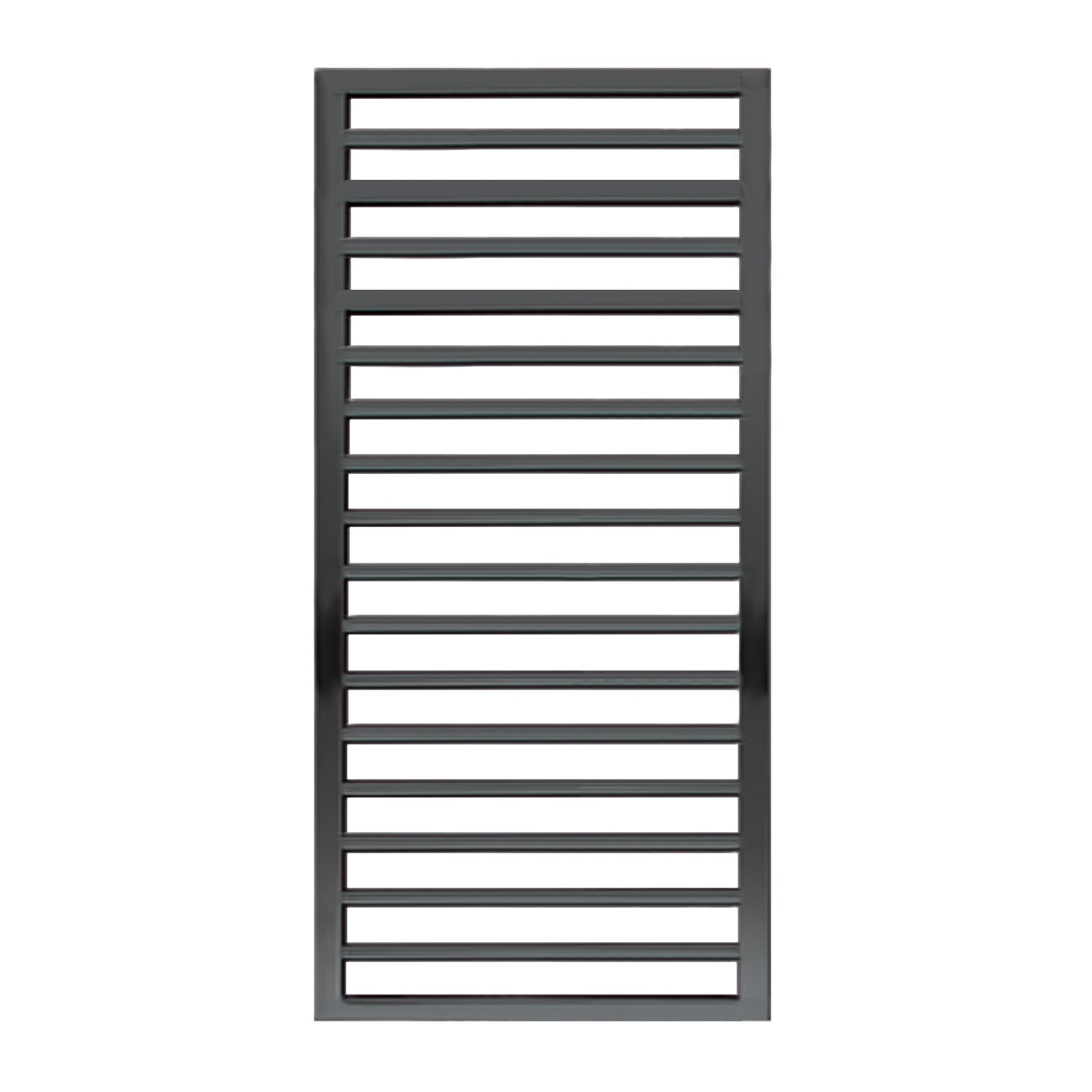 Termoarredo in acciaio con elementi tondi Nero Opaco Zehnder modello Subway H. 1261 x L. 600 mm