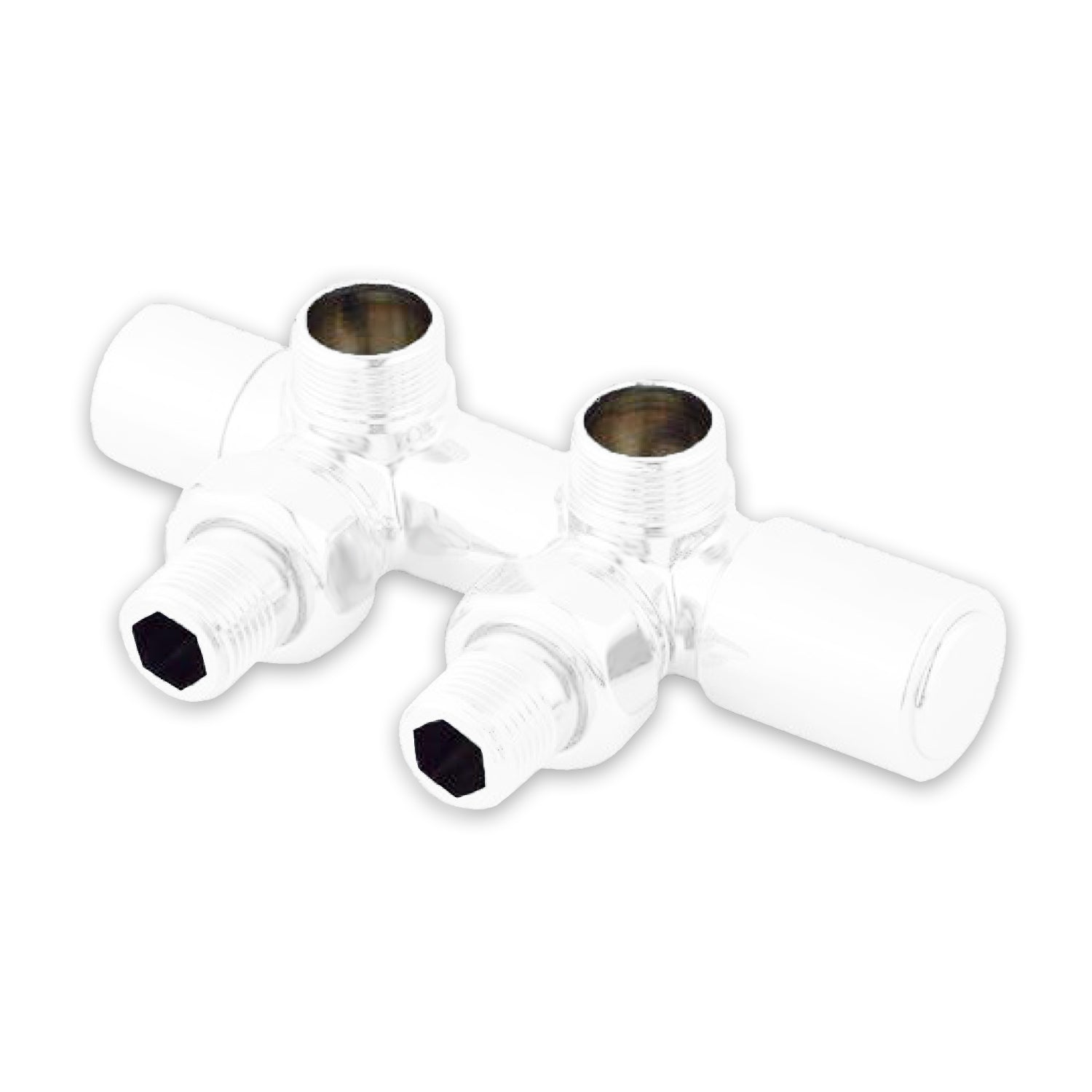 Valvola-detentore Arreda Compact per interasse 50 mm con kit copritubo bianco 7