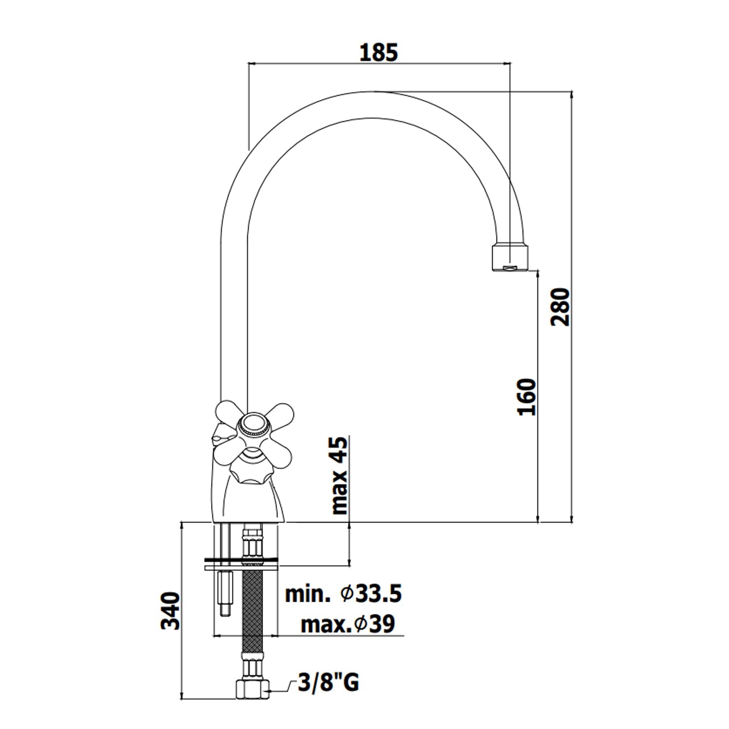  Miscelatore Lavello con canna a ombrello girevole Iris Viola Paffoni by CeramicStore | Lo specialista del tuo bagno
