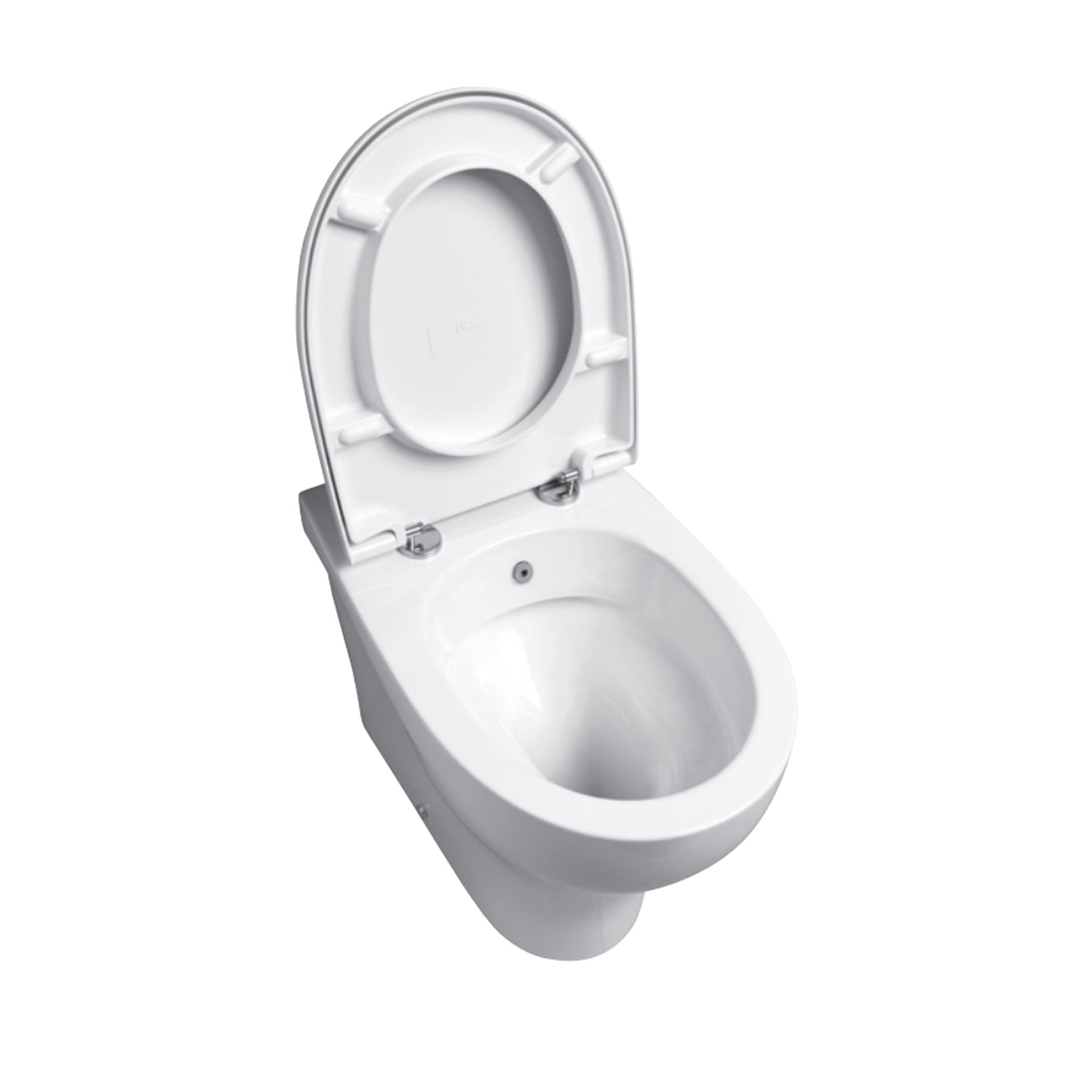Vaso/bidet con scarico a parete Pratica by Azzurra con sedile soft-close 54x35xH42 cm - Bianco Lucido 3