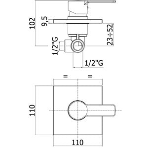  Miscelatore incasso doccia Paffoni Red ottone cromato by CeramicStore | Lo specialista del tuo bagno