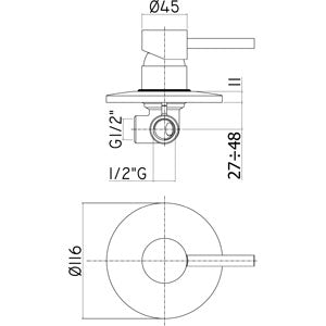  Miscelatore incasso doccia Paffoni Stick senza deviatore by CeramicStore | Lo specialista del tuo bagno